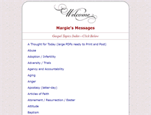 Tablet Screenshot of margiesmessages.com